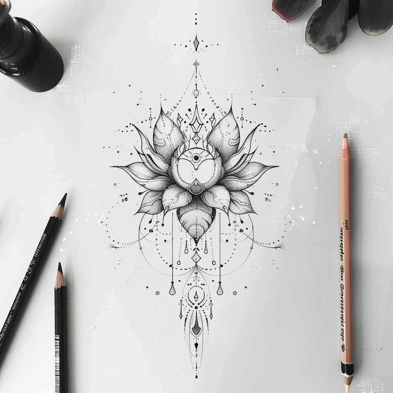 other-delicate tattoo design ideas clean shape detailed lines for stomach