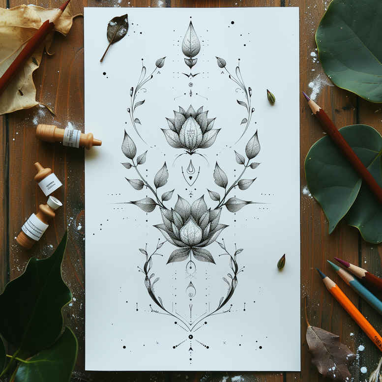 other-delicate tattoo design ideas elemental detailed lines represents determination