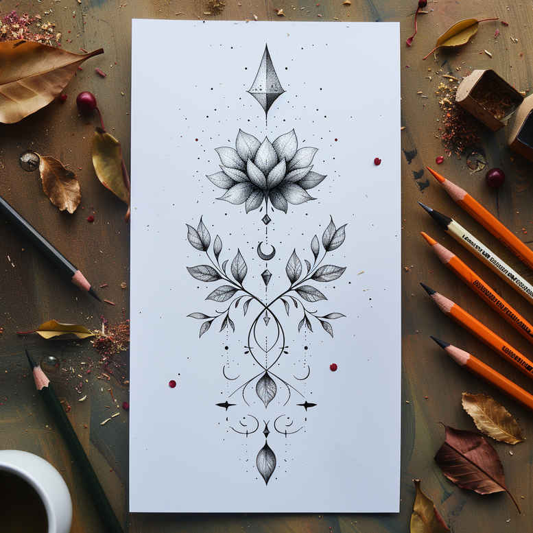 other-delicate tattoo design ideas fine dot detailed textures for chest