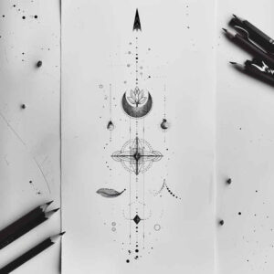 other-delicate tattoo design ideas pure design detailed textures for shoulder blade