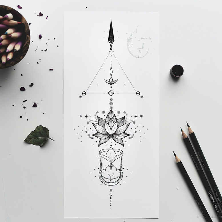 other-delicate tattoo design ideas discreet floral elements for scapula
