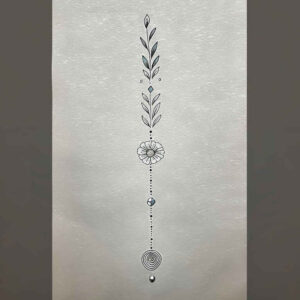 other-delicate tattoo design ideas abstract floral elements for side