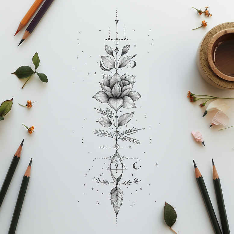 other-delicate tattoo design ideas dainty flowing for hand