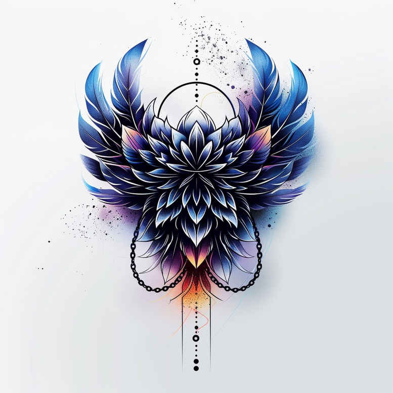 other-delicate tattoo design ideas no shading gentle represents determination