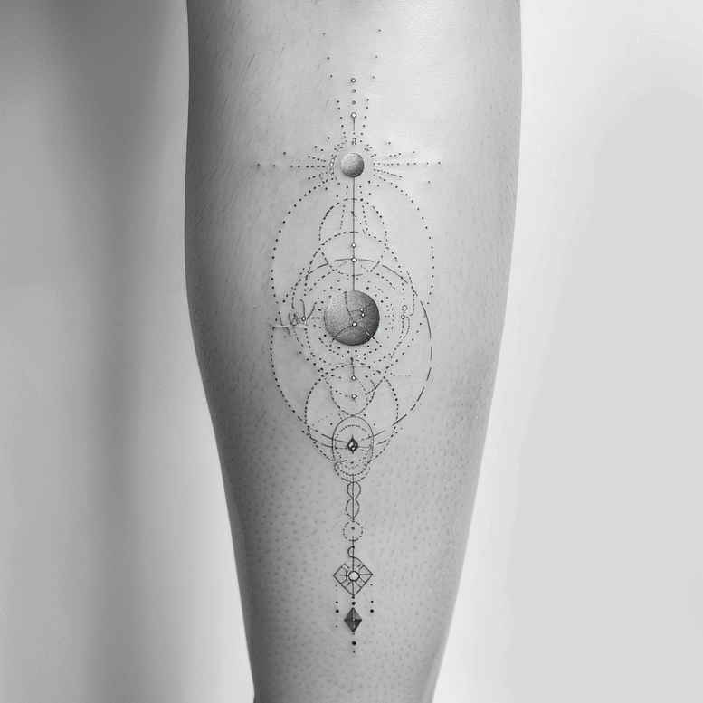 other-delicate tattoo design ideas soft curve intricate for knee