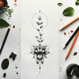 other-delicate tattoo design ideas precise layered for lower chest