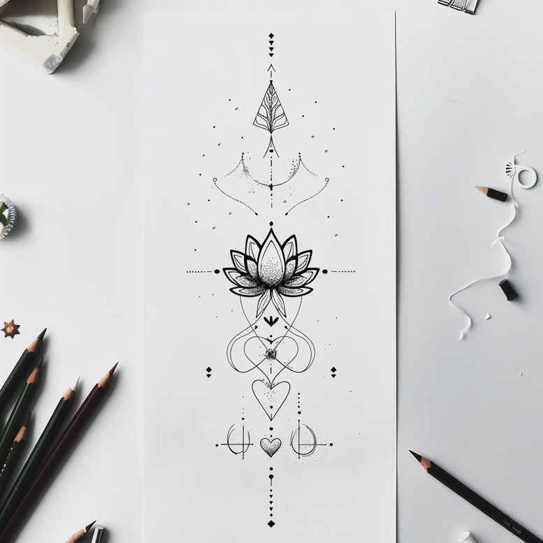 other-delicate tattoo design ideas minimal texture light contrast embodying perseverance