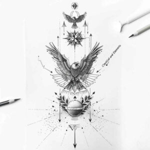 other-delicate tattoo design ideas micro symbol light contrast for lower leg