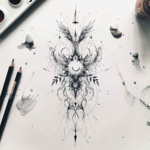 other-delicate tattoo design ideas lightweight light gradients strength and power
