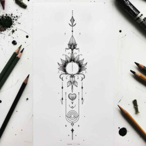 other-delicate tattoo design ideas simple form natural curves for ankle