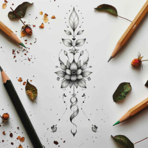 other-delicate tattoo design ideas single dot natural curves for ribs