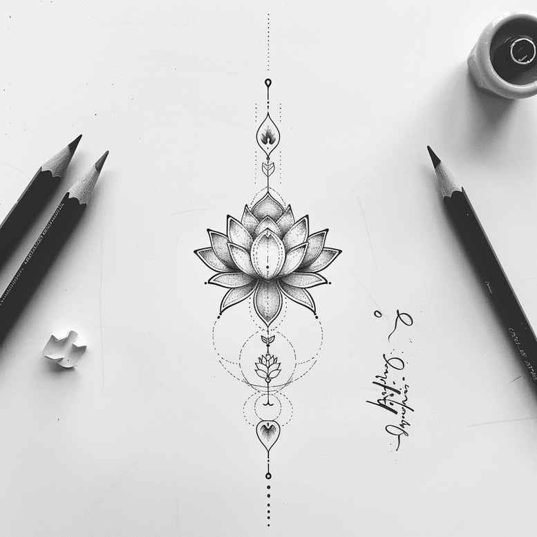 other-delicate tattoo design ideas pure motif natural curves for upper thigh