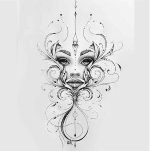other-delicate tattoo design ideas micro line natural curves resilience and power