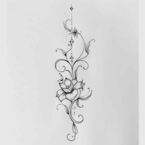 other-delicate tattoo design ideas no fill natural flow for upper chest