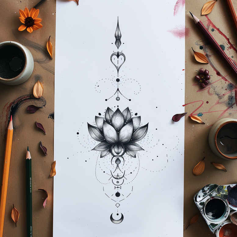 other-delicate tattoo design ideas pure design natural flow shows endurance