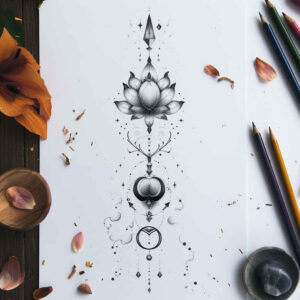 other-delicate tattoo design ideas thin line naturalistic for abdomen