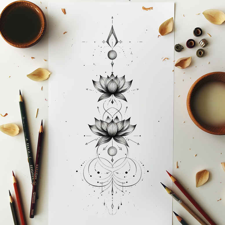other-delicate tattoo design ideas silent ornamental for calf