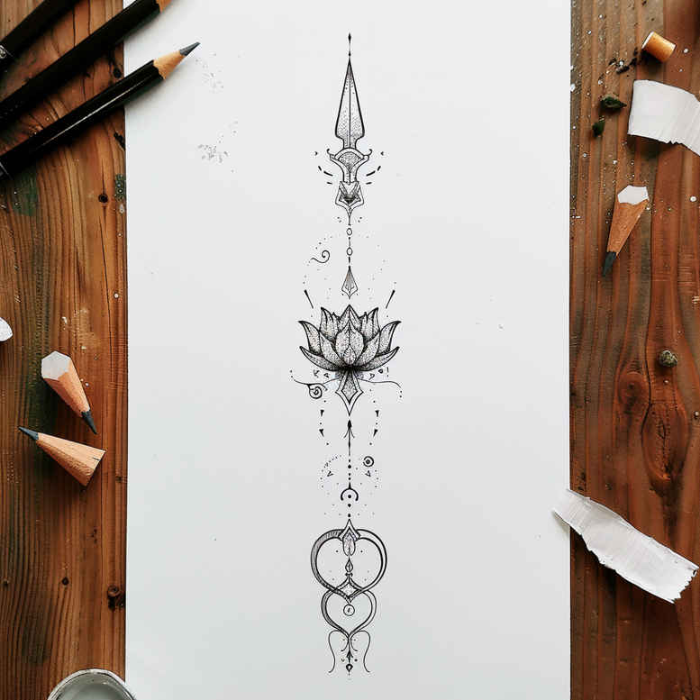 other-delicate tattoo design ideas micro symbol soft edges shows determination