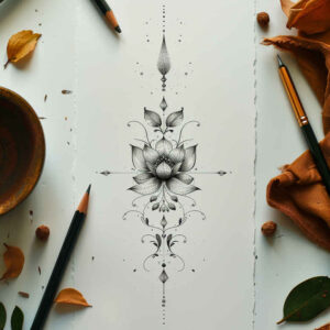 other-delicate tattoo design ideas thin line soft light courage and power
