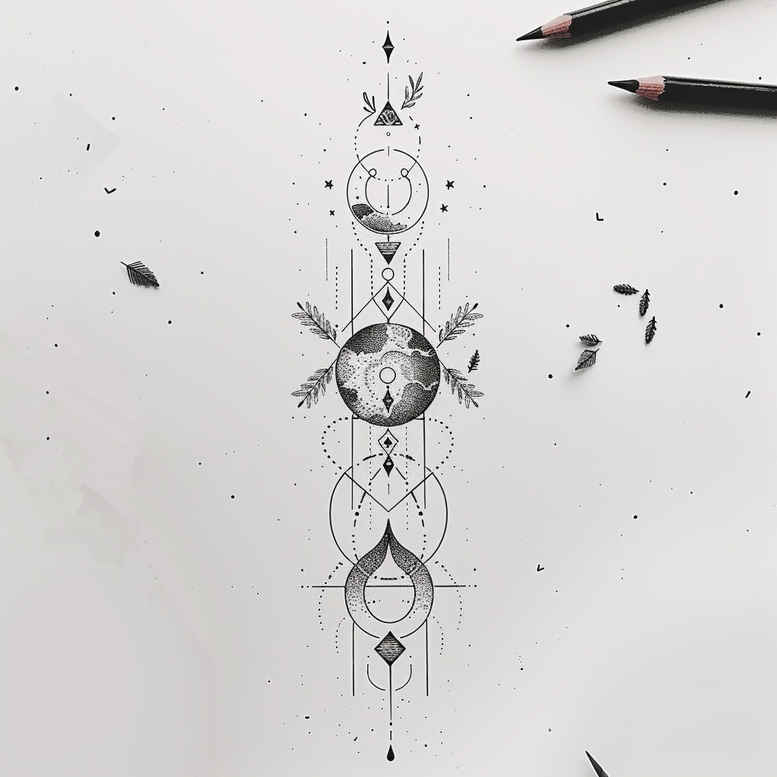 other-delicate tattoo design ideas airy soft textures embodying determination