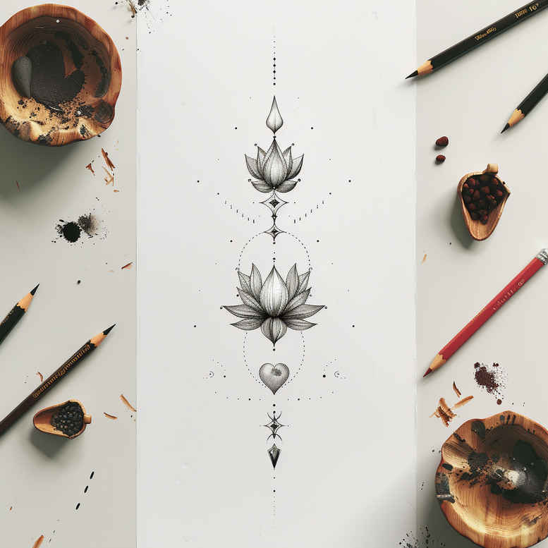 other-delicate tattoo design ideas quiet art soft textures for sternum
