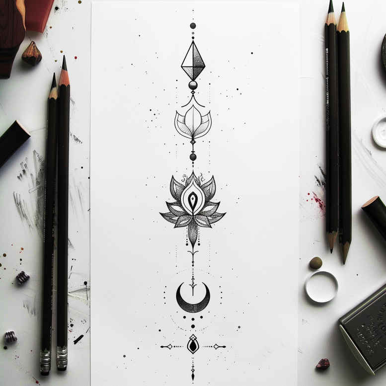 other-delicate tattoo design ideas tiny motif soft textures stands for perseverance