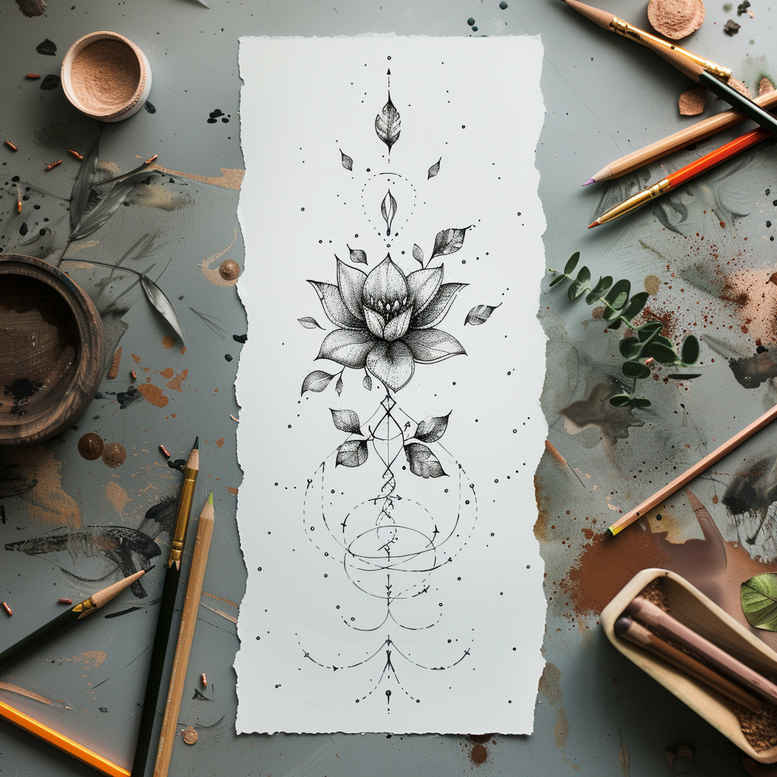 other-delicate tattoo design ideas open space subtle shading determination and power