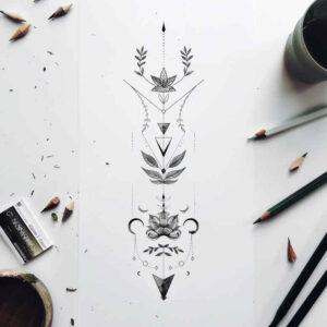 tattoos-with-delicate-symbolism – tattoo design ideas free ai generated – minimalist-script – for-temple – Gallery: other-delicate-inkby-ai