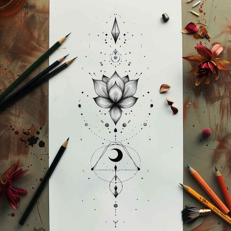 tattoos-with-delicate-symbolism – tattoo design ideas free ai generated – short-stroke – for-upper-back – Gallery: other-delicate-inkby-ai