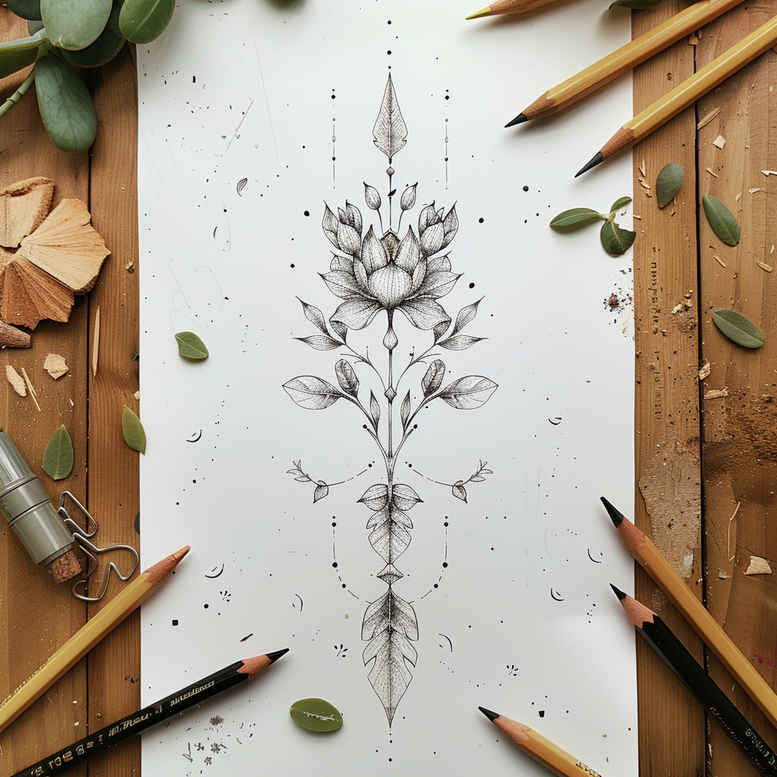 tattoos-with-delicate-symbolism – tattoo design ideas free ai generated – single-color – for-ankle – Gallery: other-delicate-inkby-ai