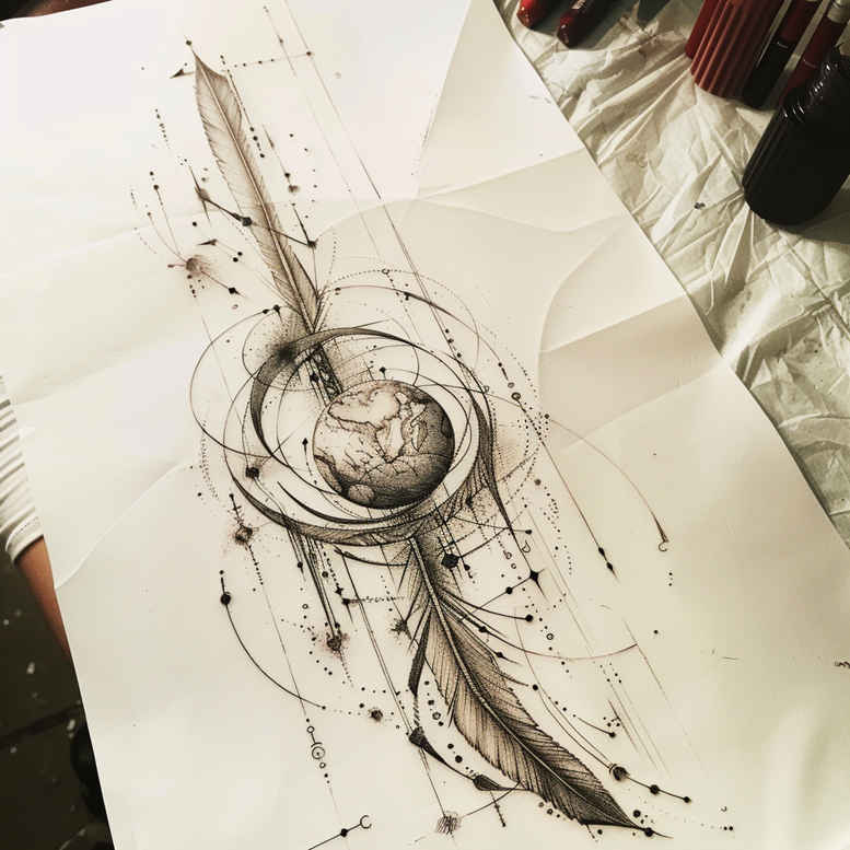 tattoos-with-fine-lines – tattoo design ideas free ai generated – airy – for-forearm – Gallery: other-delicate-inkby-ai