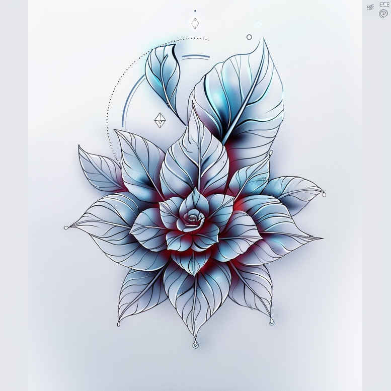 tattoos-with-fine-lines – tattoo design ideas free ai generated – essential-lines – for-thigh – Gallery: other-delicate-inkby-ai