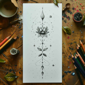 tattoos-with-light-effect – tattoo design ideas free ai generated – clear-edge – for-lower-thigh – Gallery: other-delicate-inkby-ai