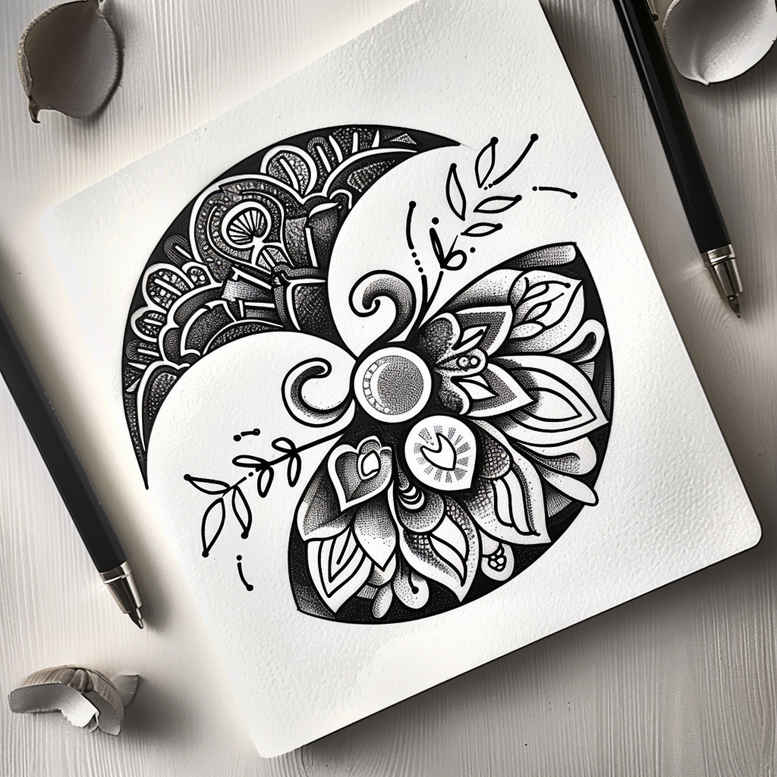 tattoos-with-light-effect – tattoo design ideas free ai generated – negative-space – for-back-shoulder – Gallery: other-delicate-inkby-ai