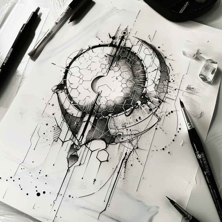 tattoos-with-soft-shading – tattoo design ideas free ai generated – essential – for-thigh – Gallery: other-delicate-inkby-ai