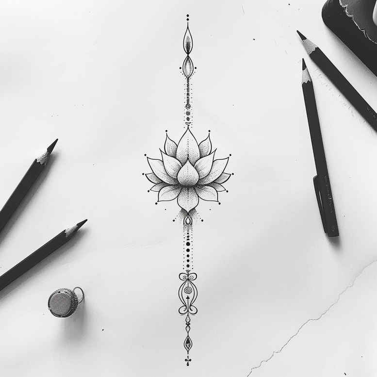 tattoos-with-soft-shading – tattoo design ideas free ai generated – pure-shape – for-upper-back – Gallery: other-delicate-inkby-ai