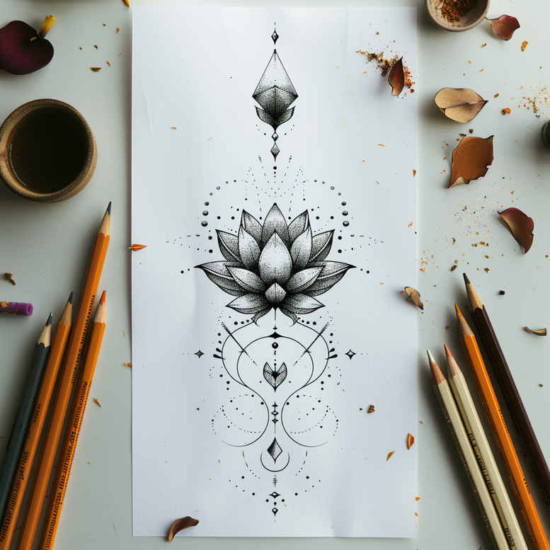 thin-line-tattoos – tattoo design ideas free ai generated – clean-lines – for-side – Gallery: other-delicate-inkby-ai