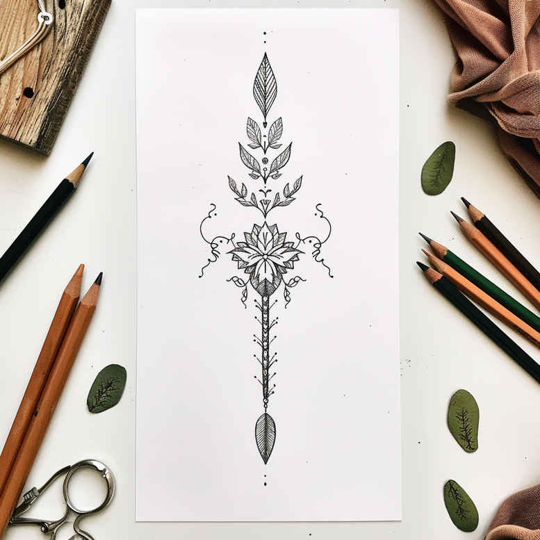 thin-line-tattoos – tattoo design ideas free ai generated – diminutive – for-ribs – Gallery: other-delicate-inkby-ai