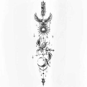 thin-line-tattoos – tattoo design ideas free ai generated – empty-space – for-collarbone – Gallery: other-delicate-inkby-ai