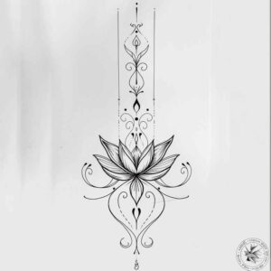 thin-line-tattoos – tattoo design ideas free ai generated – monochrome – for-stomach – Gallery: other-delicate-inkby-ai