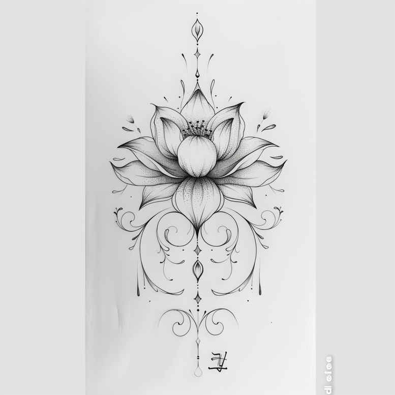thin-lines – tattoo design ideas free ai generated – no-fill – for-full-back – Gallery: other-delicate-inkby-ai