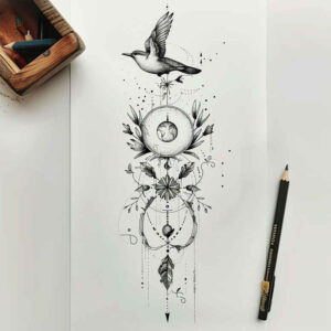 wave-tattoos – tattoo design ideas free ai generated – punctual – for-thigh – Gallery: other-delicate-inkby-ai