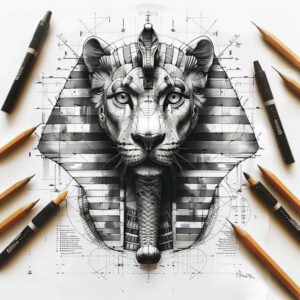 egyptian-amulet-tattoo-neotraditional-layered-color-for-lower-thigh – tattoo design ideas free ai generated – Gallery: other-egypt-inkby-ai