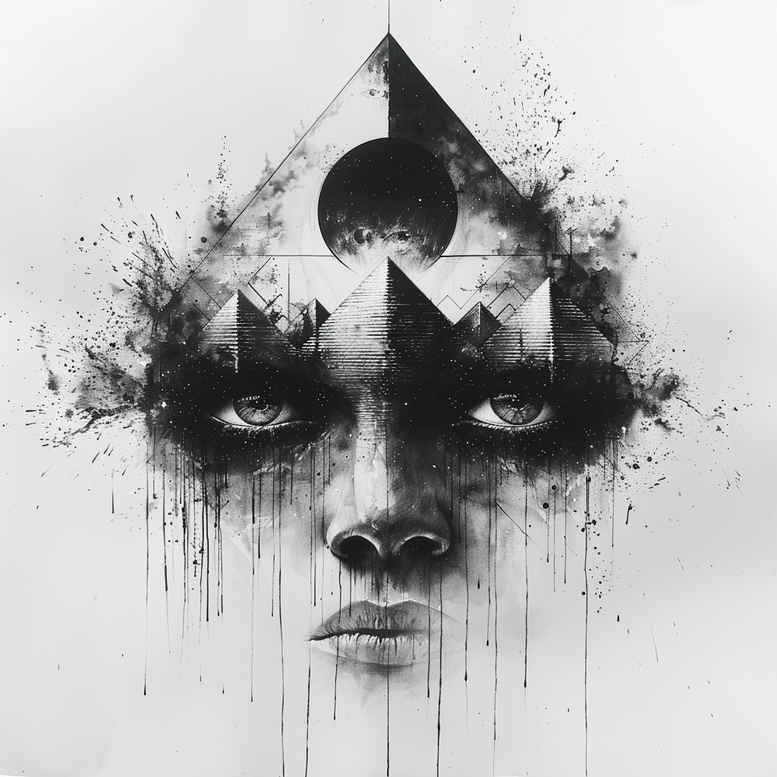 other-egypt tattoo design ideas Realism precise gradient divine for lower back