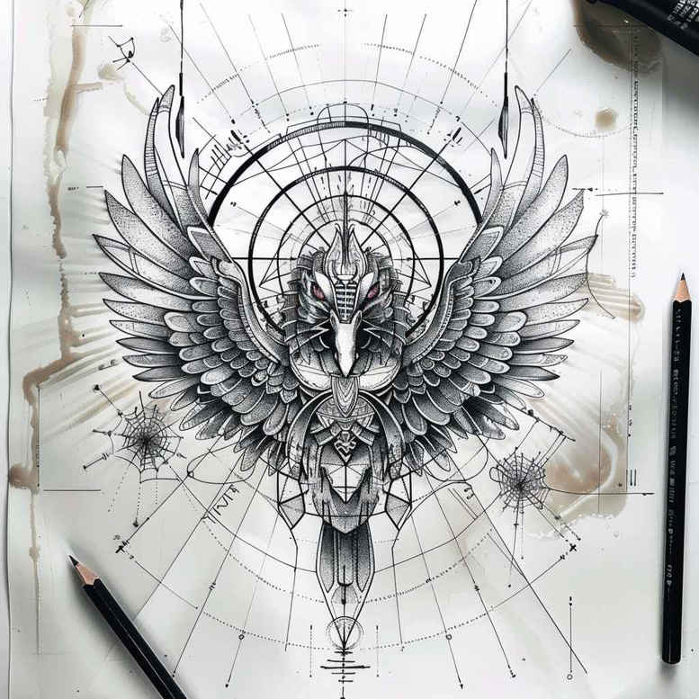 other-egypt tattoo design ideas vintage influence ornamental for thigh