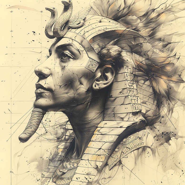other-egypt tattoo design ideas deep-shading powerful stands for perseverance
