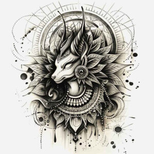 fantasy-legend-tattoo-neotraditional-decorative-detail-for-lower-back – tattoo design ideas free ai generated – Gallery: other-fantastic-inkby-ai