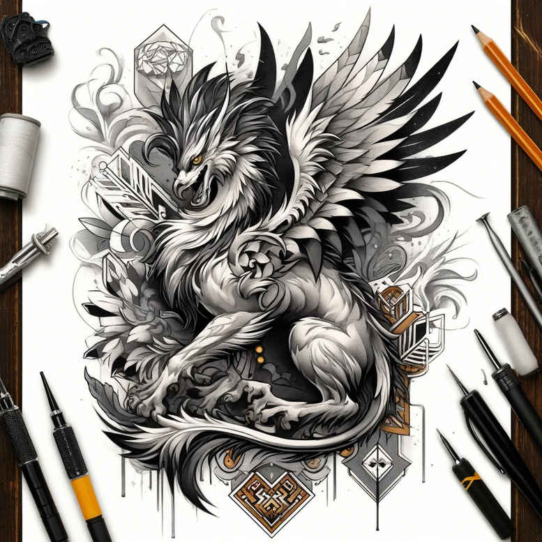 fantasy-tattoo-neotraditional-subtle-tone-for-thigh – tattoo design ideas free ai generated – Gallery: other-fantastic-inkby-ai