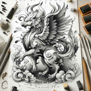 mythical-creature-tattoo-realism-detailed-rendering-for-ankle – tattoo design ideas free ai generated – Gallery: other-fantastic-inkby-ai
