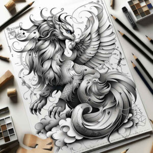 skin-illusion – tattoo design ideas free ai generated – pinprick – for-knee – Gallery: other-fantastic-inkby-ai